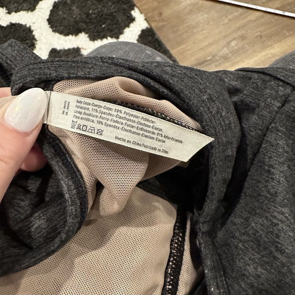 Free People Movement Infinity T-Back Sports Bra Top Women’s Size Medium Charcoal - Picture 6 of 6